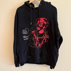 I am Corpse Graphic Black Hoodie with Red Design Miss You Size L